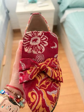 Traje de Fallera Rojo y Plateado