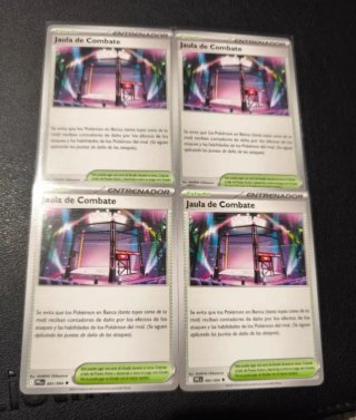 4x Jaula de Combate Entrenador Pokémon