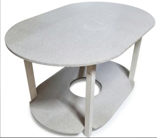 Mesa camilla ovalada