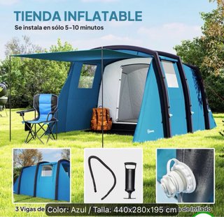 Tienda campaña inflable Outsunny túnel