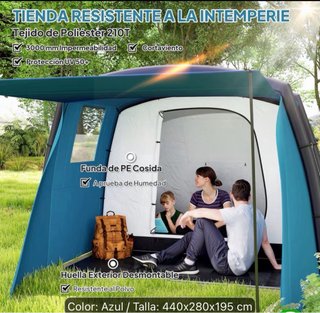 Tienda campaña inflable Outsunny túnel