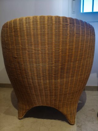Sillón de mimbre para interior/exterior