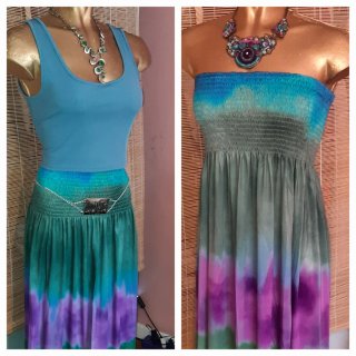 Vestido largo tie-dye talla L