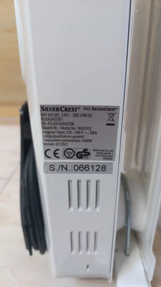 Radiador Eléctrico 2400W