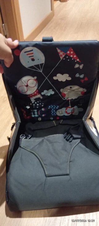 Trona portátil Tuc Tuc tela vaquera.