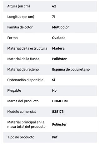 Puff Almacenaje HOMCOM Beige