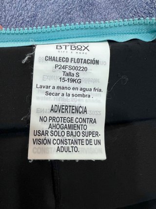 Chaleco flotador BTBOX Talla S (15-19kg)