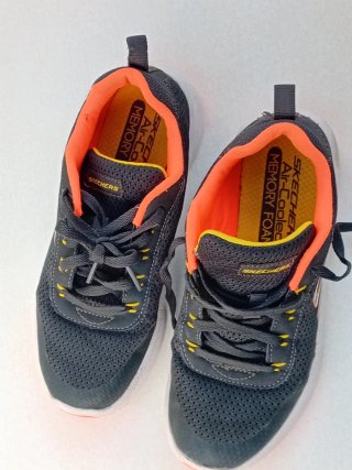 Zapatillas Skechers Dynamic Gris Naranja