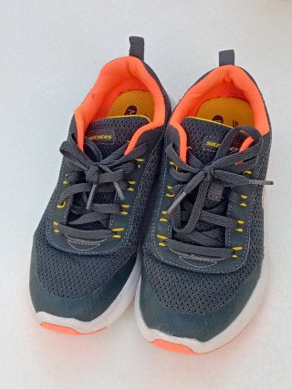 Zapatillas Skechers Dynamic Gris Naranja
