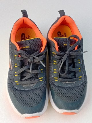 Zapatillas Skechers Dynamic Gris Naranja
