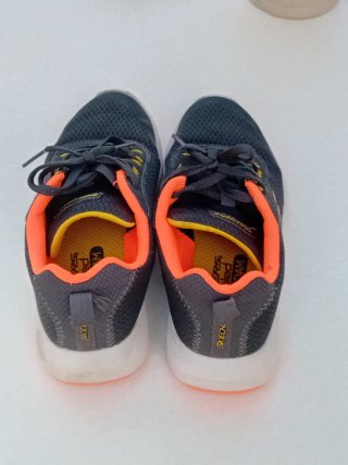 Zapatillas Skechers Dynamic Gris Naranja