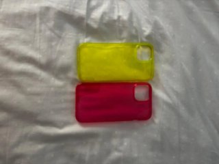 Fundas iPhone 13/14 Neón (Amarillo y Rosa)