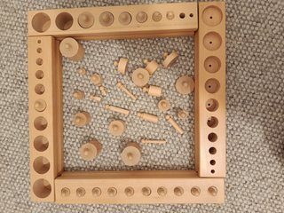 40 Cilindri con Pulsante Montessori in Legno