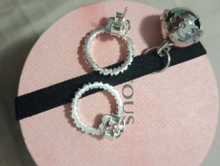 Pendientes Tous Aro Circonitas Plata