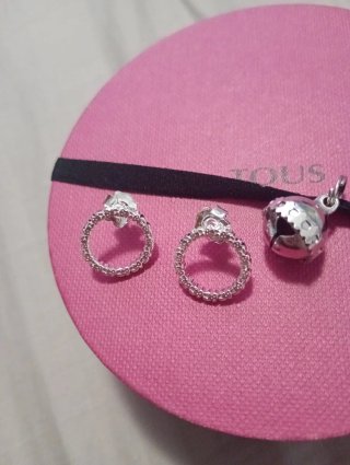 Pendientes Tous Aro Circonitas Plata
