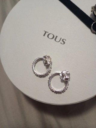 Pendientes Tous Aro Circonitas Plata