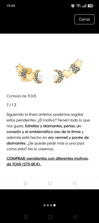 Pendientes trepadores Tous oro y plata