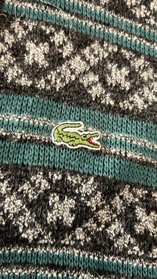 Lacoste Vintage Made in France Cardigan Estampado