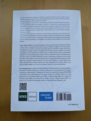 Historia antigua II. Historia de Roma. UNED