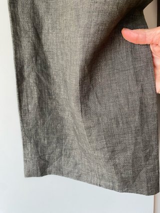 Pantalón lino Zara Talla XXL Gris