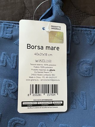 Borsa mare blu chiaro Navigare