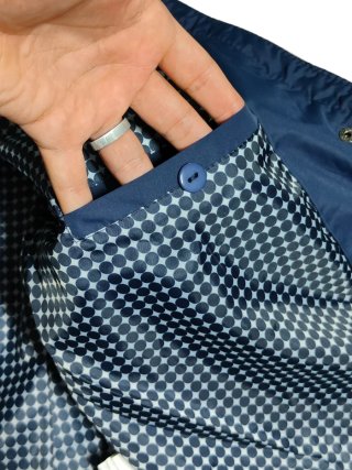 ELLEN ROSE giacca trapuntata vintage blu donna XL