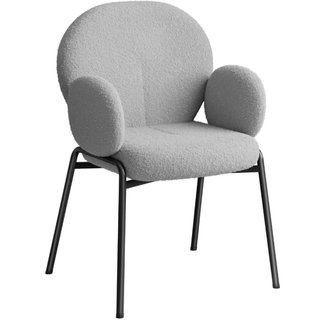 Sedia Scandi imbottita, tessuto bouclé · Sedie