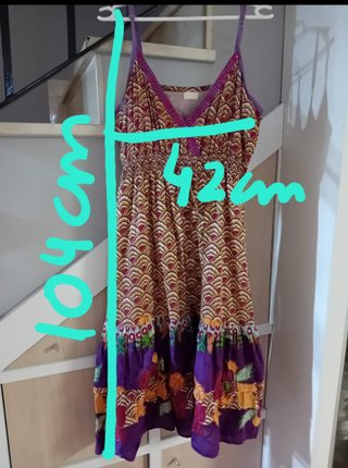 Vestido estampado morado/malva