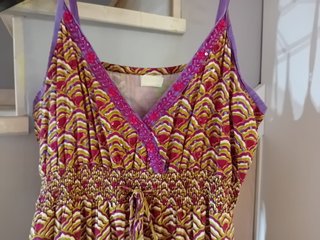 Vestido estampado morado/malva