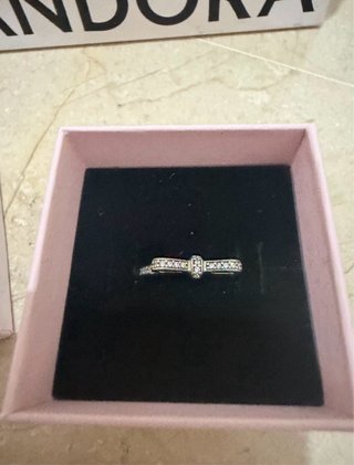 Anillo Pandora Plata Lazo Circonitas