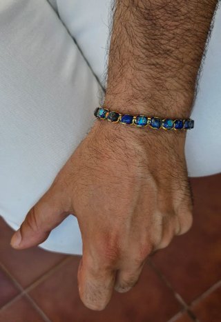 Pulsera hombre piedra natural