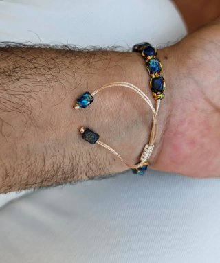 Pulsera hombre piedra natural