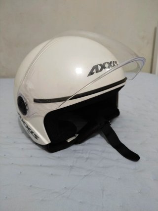 Casco Moto Blanco AXXIS S 55-56 nuevo