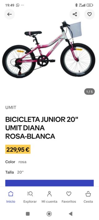 Bicicleta Infantil Unit Diana Extreme 20