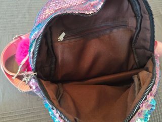 Bolso niña unicornio lentejuelas rosa