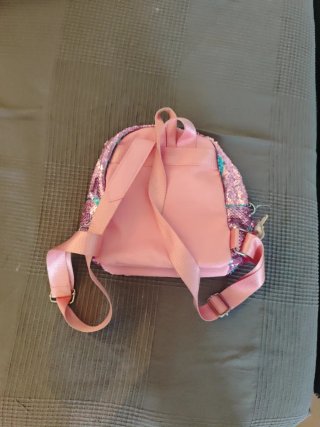 Bolso niña unicornio lentejuelas rosa