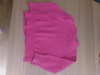 Chaqueta punto cuello redondo lazo