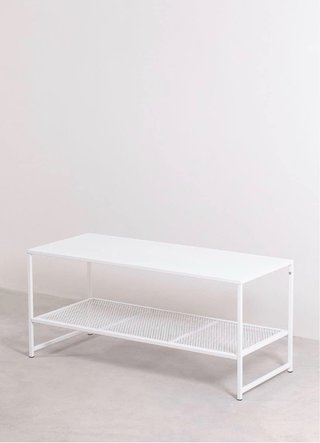 Mesa centro metal sklum beige/gris