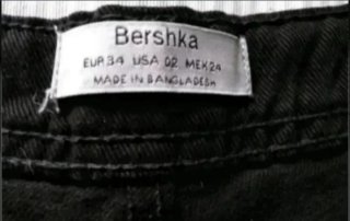 Shorts vaqueros Bershka negros T.34