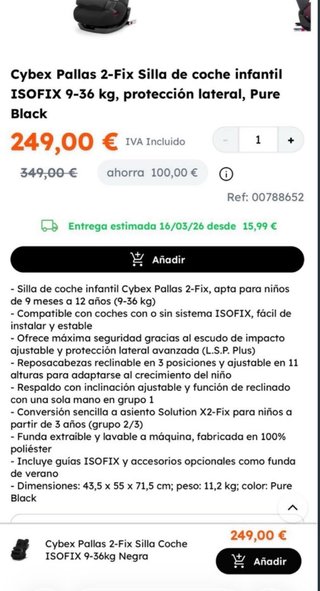 Silla Cybex Pallas Fix