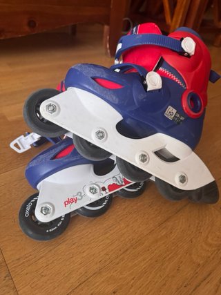 Patines Oxelo Talla Ajustable + Casco y Proteccion