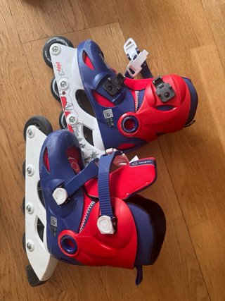 Patines Oxelo Talla Ajustable + Casco y Proteccion