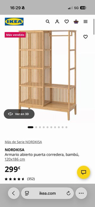 Armario Nordiska Ikea Bambú