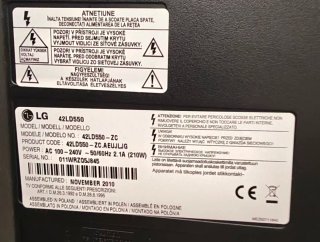 Televisor LG 42 42LD550-ZC Negro