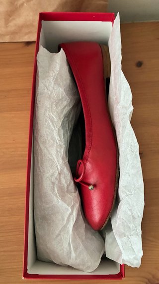 Bailarinas CH Piel Rojas Talla 38
