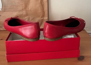 Bailarinas CH Piel Rojas Talla 38