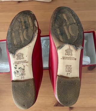 Bailarinas CH Piel Rojas Talla 38