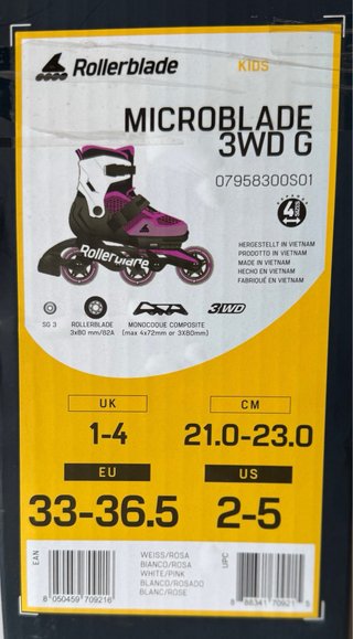 Patin Rollerblade Microblade G Pink + Regalo Kit