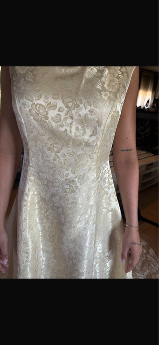 Vestido de Novia Dorado y Blanco