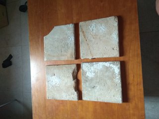 4 Baldosas Cerámicas Flor Azul